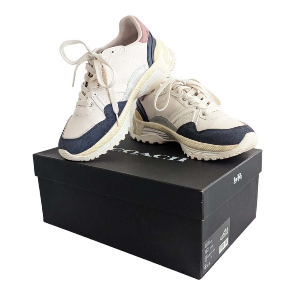 COACH Women's C143 Sneaker size 9.5B, pre-owned with original box